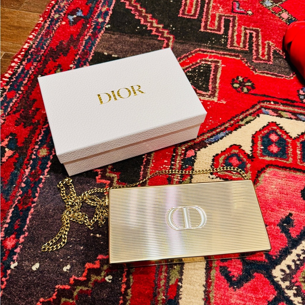 Christian Dior lipstick case - clutch with chain strap